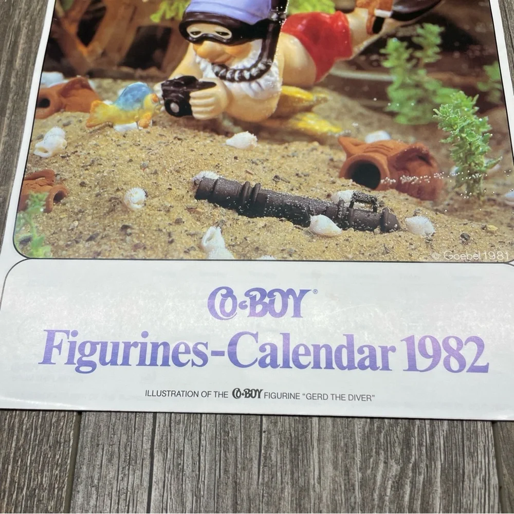 VTG 1982 CO-Boy Figurines-Calendar 1982 Gerd The Diver
